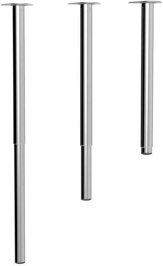 EYM Tempo Table Leg Telescopic Height Adjustable Chrome Metal 4 Pieces
