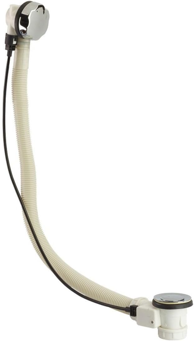 W BATH06 C Round Pop Up Bath Waste with Overflow , Beige