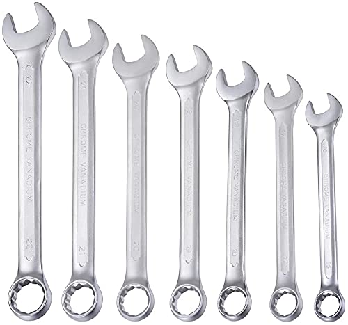Tonchean 12Pcs Flex-Head Ratcheting Wrench Set 8-19Mm Metric Professional Chrome Vanadium Steel Ratchet Wrenches Crv Gear Spanner Set Combination Ended Spanner Kit With Portable Suspended Canvas Bag #TOP7