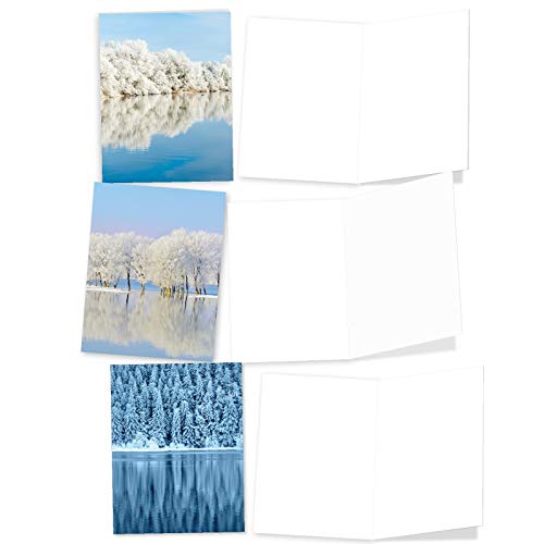 The Best Card Company - Box Of 10 All Occasion Cards Blank (4 X 5.12 Inch) - Scenic Landscape Cards Assorted - Tree-Flections Am6134Ocb-B1X10 #TOP4