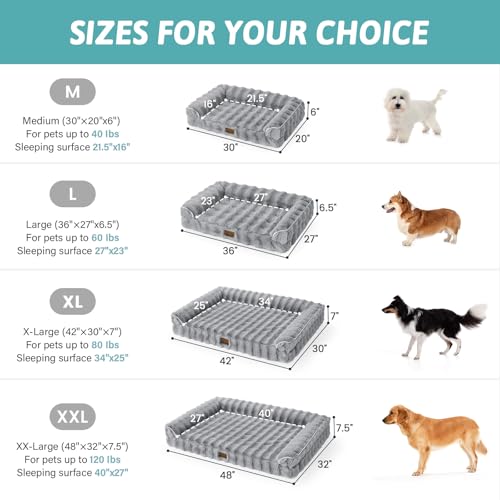Panier pour chien orthopédique en mousse déhoussable taille M - 4