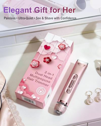 Bikini Trimmer for Women, 2-in-1 Electric Shaver, Electric Razors for Women - image 8