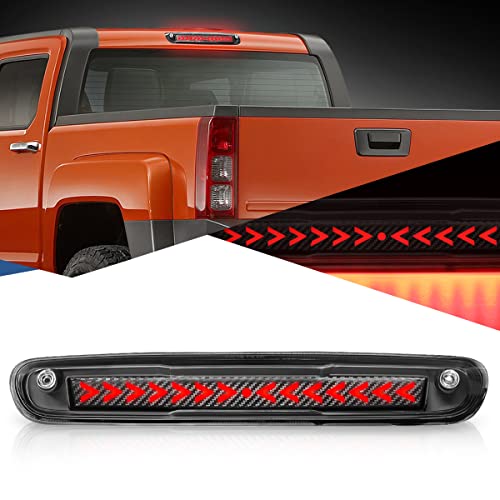 Auto Dynasty Carbon Fiber Look Sequential Arrow LED 3rd Third Tail Brake Light Stop Lamp Compatible with Chevy/GMC GMT900 07-14