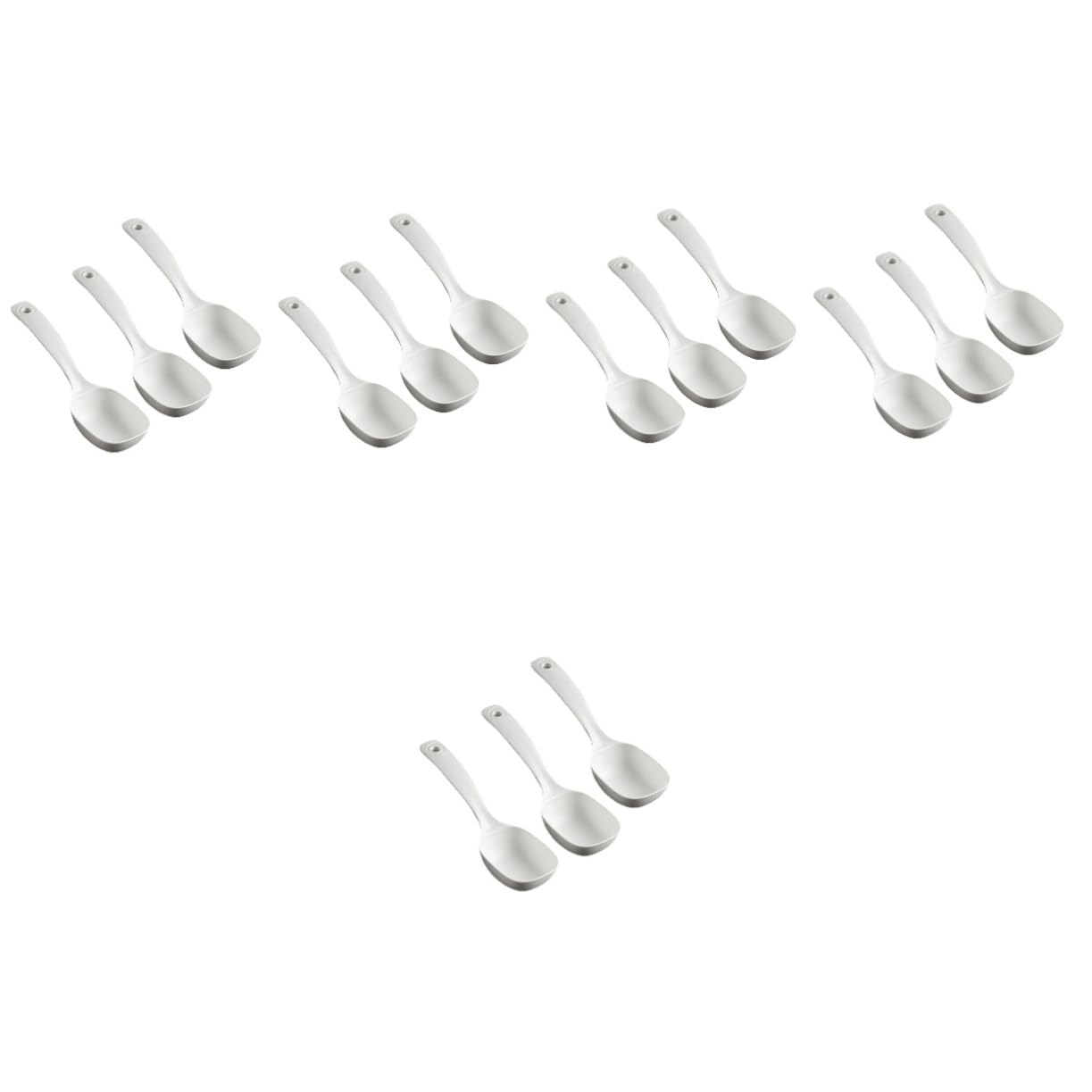 MAGICLULU Set Di 5 Cucchiai Da Portata Grandi Cucchiaini Da Tè Cinesi Mestoli Per Servire Zuppa Mestoli Multipli Per Cucina E Ristorante 3 Pezzi * 5
