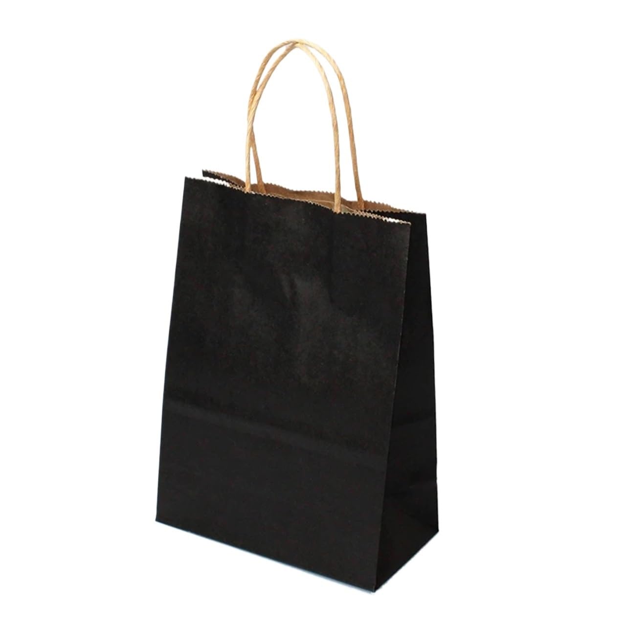 Bolsas de papel multifunción colores suaves con asas, 20 unidades, for regalo festival, compras, embalaje kraft para Envolver Regalos(Black,21x27x11cm)