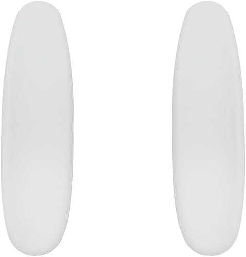 2 almohadillas de repuesto para silla de oficina, almohadillas blancas universales para reposabrazos de silla de 4 pulgadas, agujero de montaje de