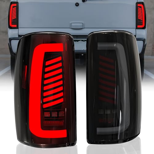 SINYATO INDUST Sequential LED Tail Lights for 2000-2006 Chevy Suburban 1500/2500 Tahoe GMC Yukon/Yukon XL 1500/2500 with Start-Up Animation Dynamic Turn Signals Brake and Reverse Lights