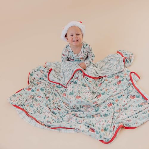 Image of Copper Pearl Jumbo 3-Layer Baby Blanket: Soft Baby Quilts for Boys and Girls | Breathable, Cozy, Toddler Blanket | Baby Quilt for Newborns | 60x72 Premium Material | Snowy Slopes
