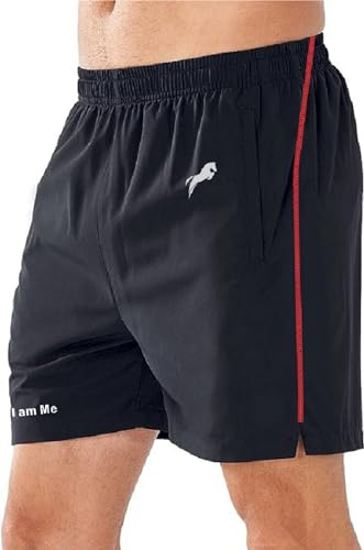 Image of JUST RIDER Men's Swim Shorts with Zipper Pocket | Quick Dry Swimming Trunks | Lightweight Beach & Pool Swimwear | Elastic Waist Sports Shorts for Swimming