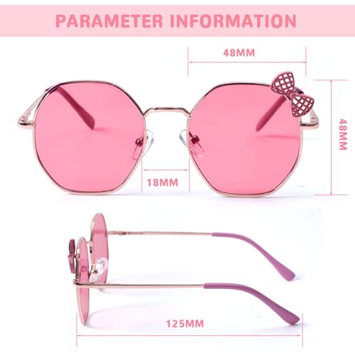 Girls Kids Sunglasses UV 400 Protection, Cute Cat Eye Style with Sparkle Frame, Flexible & Durable3