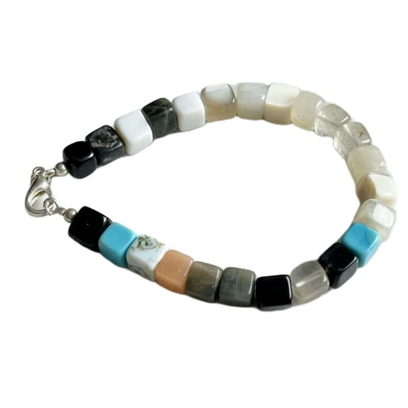 Bracelet en pierre naturelle 6 mm LK_SLNK_00301 : bijou multicolore empilable