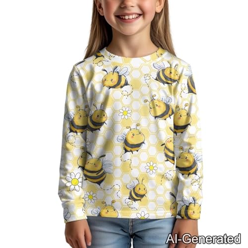 Image of Renewold Boys Girls Tees Kids T-Shirt Long Sleeve Crewneck T Shirts Casual Athletic Tops Clothing for Home School Travel