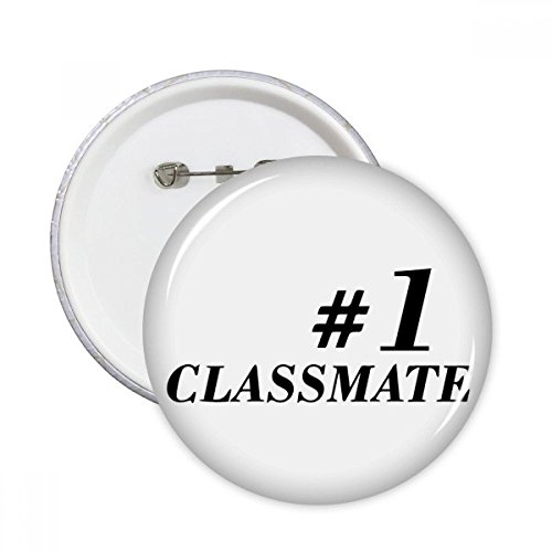 Badge rond Number 1 Classmate broche décoration vêtement pour la graduation saison lot de 5