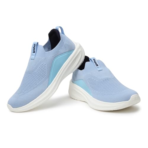 Image of YOHO Knitted Slip-Ons for Women |Lightweight, Stylish, Breathable Casual Loafer Shoes |Extra Soft Insole & Shock Absorbing for Walking Without Lace Ladies SOS-112