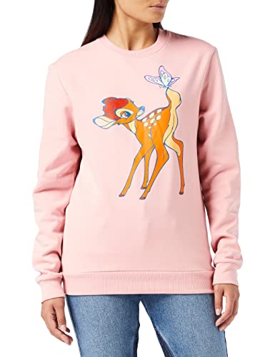 Disney Bambi Butterfly Sudadera, Rosa (Dusty), 42 para Mujer