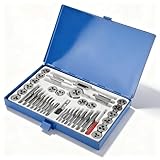 Juego de Machos y Terrajas 40 Piezas Acero Aleación Alta Dureza - Durabilidad y Precisión en Mecánica y Automoción, Ajustable para Diferentes Roscas