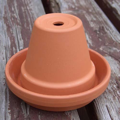 Mini Terracotta Flowerpot Ashtray (8cm diameter pot) Unglazed Saucer [F8/S11] (10)