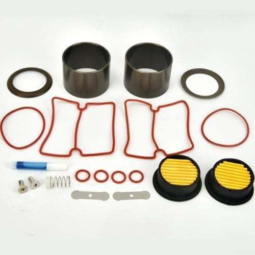 Honseadek Kit de reparación de compresor de aire silencioso sin aceite de 20 piezas con junta de cilindro y elementos de filtro para taller de 550 W, 750 W, 1100 W, 1500 W (1500 W)