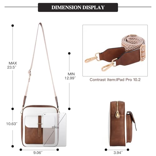 Image of GOIACII Crossbody Bags for Women Travel Purses Leather Handbags Medium Shoulder Bag with Adjustable Strap