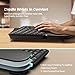 Nulea Wireless Ergonomic Keyboard, Split Keyboard with Cushioned Wrist Rest, Bluetooth and USB Connectivity, USB-C Rechargeable, Compatible with Windows Mac(Black)