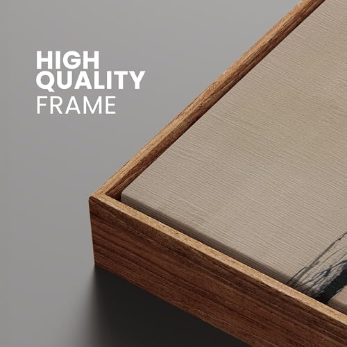 wall26 Large Framed Wall Art Canvas Print - Minimal Line Horizon Minimalist Beige Abstract Wall Decor - Contemporary Artwork for Living Room Bedroom Office - 60"x20" - Image 6