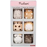 GUND Pusheen Comic Collector I Love Kitties Set of 6 Plush Stuffed Animal Cats, 2'