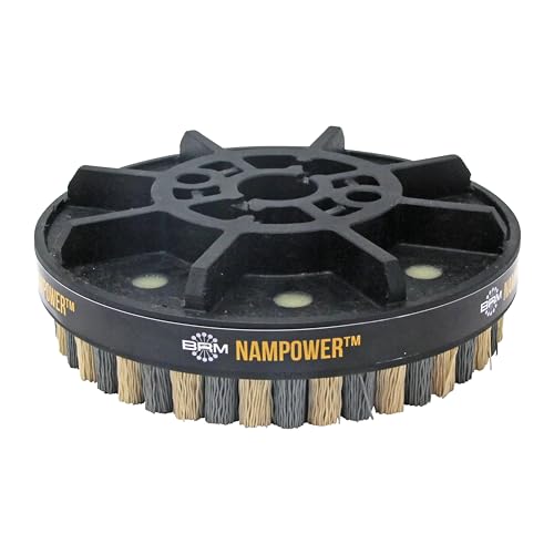 Image of Brush Research ADD12518320 Nampower Dot Type Abrasive Disc Brush, Combination Silicon Carbide /Ceramic Filament, 125mm Diameter, 18mm Bristle Length (Pack of 1)