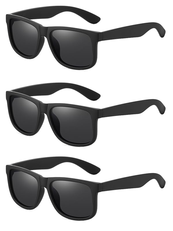 (3 PACK) Sunglasses Men Polarized Sunglasses for Mens and Womens, Retro Sun Glasses Driving Fishing
