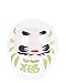 Tierra Zen Amor Daruma, Papel maché Pintado, Blanco, 6,5 cm