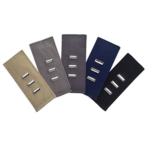 5PCS Pants Waist Extenders with Metal Hook Waistband Extender Set for Pants, Jeans, Trousers and Skirts