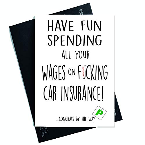 Congratulations Driving Test Card, Funny Driving Test Card New Driver Congratulations Card Passed Driving Test Card Funny Card Swearing PC88