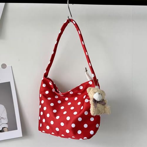 Polka Dot Small Shoulder Bag, Stylish Tote Bag Hobo Handbags for Women,Underarm Purse with Magnetic Snap4