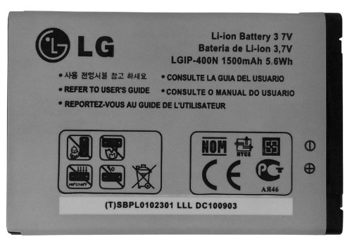 LG LGIP-400N 1500 mAh Battery for LG Optimus GT540 / Optimus C LW690 / Optimus M MS690 / Optimus T P509 / Optimus S LS670 / Optimus U US670 / Optimus V VM670 / Optimus One P500 / Optimus One P503 / Puccini GT500S / Phoenix p505 / Thrive p506 / Genesi