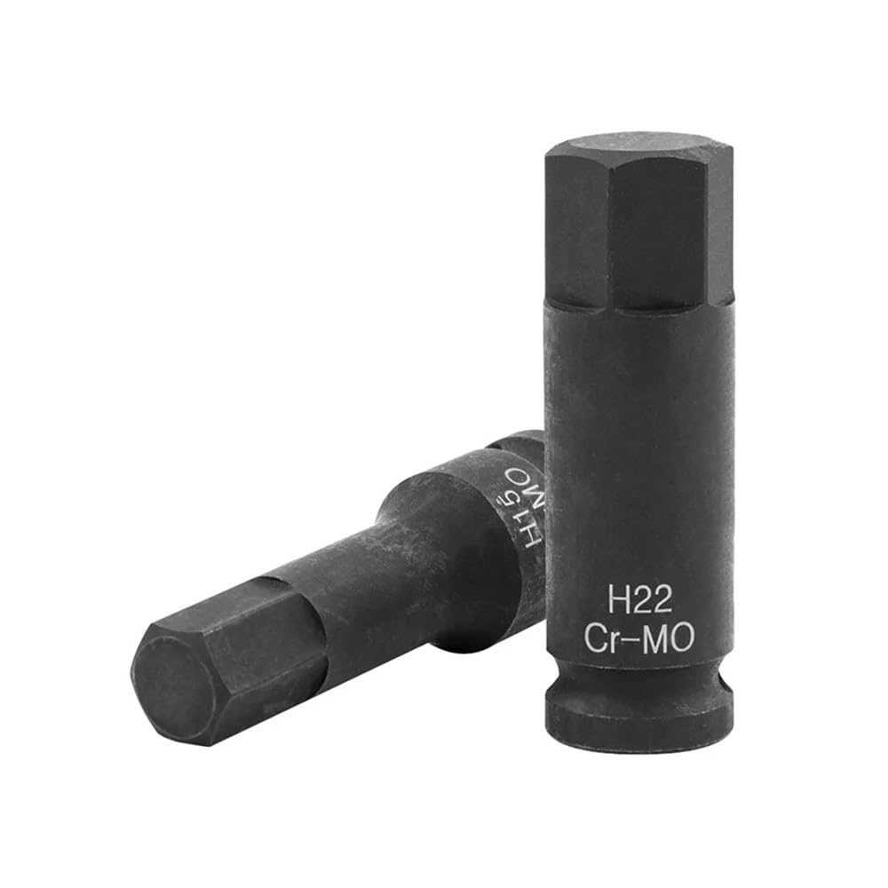 1/2 Inch Drive Metric Impact Hex Socket Bit Air Allen Driver Set H4-H19 Hex Wrench Bits(H5 1pc)
