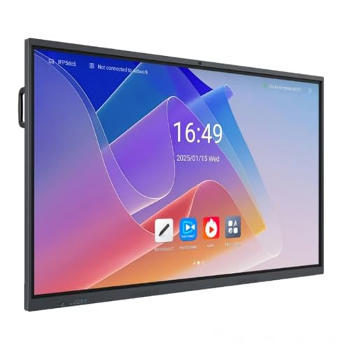 Image of 65-Inch Smart Board Interactive Whiteboard | 4K UHD Digital Touchscreen Display with All-in-One Computer for Classroom, Office, Conference Rooms