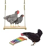 Uqezagpa 2 Pcs Chicken Suspensible Xylophone With 8 Metal Keys Swing Stand Perch For Poultry Run Rooster Hens Chicks Pet Parrots Macaw Entertainment Stress Relief - Image 2