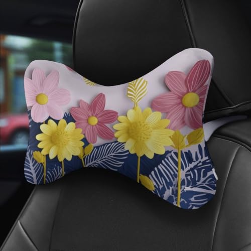 Oreiller de voiture en coton à mémoire de forme avec sangle réglable - 6