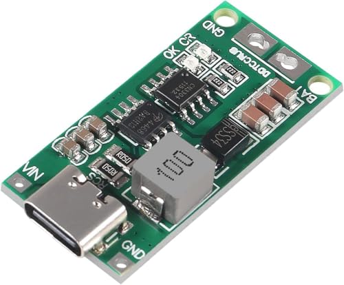 Image of ROBOWAY 5Pcs 2S 2A Polymer Lithium Ion Charger Type-C | 8.4V 18650 Battery Charging Module | USB-C Input, Boost Converter, LED Indicator, Overcharge Protection (Pack of 5)
