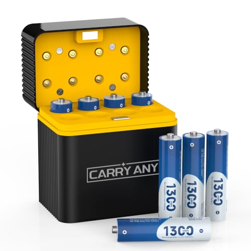 Image of 1300mWh 8 Pack Rechargeable Lithium AAA Batteries with Charger | 1.5V Output, High Capacity Triple aaa Li-ion Battery, 1600 Cycle, Wide Temp -40F~140F, with Charging Case for Home Devices