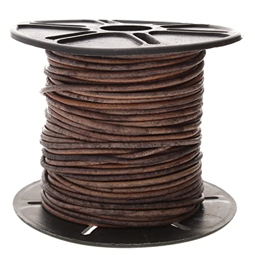 The Beadsmith Leather Cord â€“ Dyed Antique Grey â€“ 1.5mm Spool â€“ 25 Yards/22.86 Meters â€“ Indian Leather Thong Ideal for Braiding, Beading, Necklaces, Fine Lacing, Hair Accessories & DIY Jewelry Making
