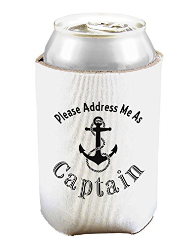 Please Address Me As Captain Can and Bottle Insulator Cooler - White 2 PACK