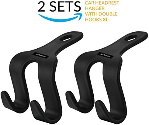 MarinaAirPromise Car Back Seat Headrest Coat Hanger Multi-Purpose Storage Suit Jacket Clothes Hooks (XL)