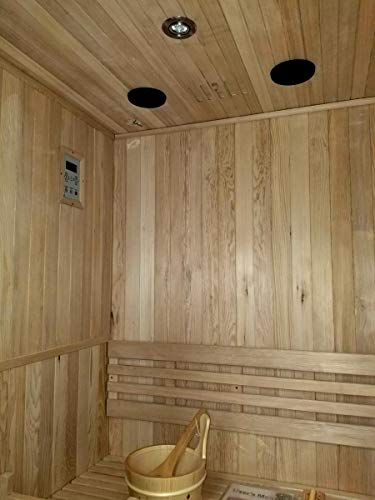 Canadian Hemlock Wood Traditional Swedish 48" 1 Or 2 Person Indoor Sauna Spa, With 6Kw Wet Or Dry Heater, Advanced Control Panel, Rocks, And Water Bucket #TOP4