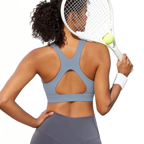 Image of High Impact Sports Bras for Women Running Bra Workout Bra U Back Sports Bra Scoop Neck Padded