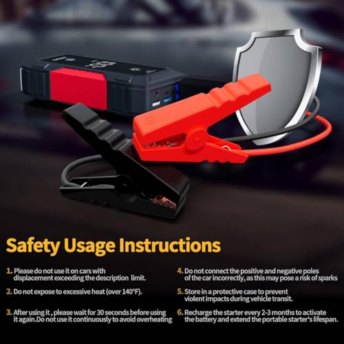 Image of H50 Jump Starter - 5000A Jump Starter Battery Pack for Up to 10.0L Gas and 8.0L Diesel Engines, 12V Car Battery Jumper Starter Portable with 3.0 inch LCD Display, Jump Box
