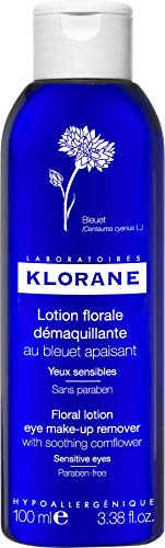 Klorane Waterproof Eye Make-up Remover with Soothing Cornflower, Bi-Phase, Non-Oily, Sensitive Skin, 3.4 oz.