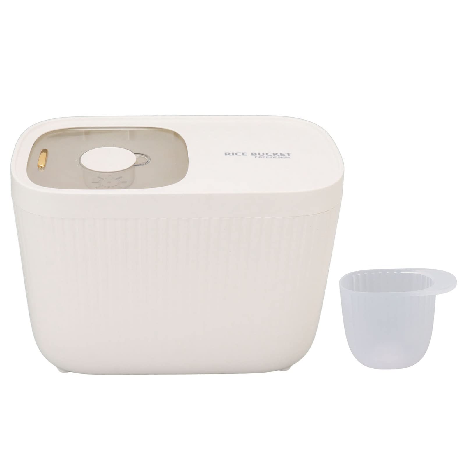 Yosoo Health Gear Kunststoff-Reiskübel mit Transparentem Deckel, Reisbehälter, ABS-PP-Metall, 48,4 Oz, Luftdichter Deckel für die Lagerung von Reis, Mehl, Bohnen, Getreide in der Küche, Speisekammer