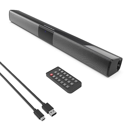 INFIBLA Altavoces de barra de sonido TV Bluetooth 5.0, HD Audio Estéreo Surround Sound Home Cinema con mando a distancia, soporte RCA AUX TF-Card