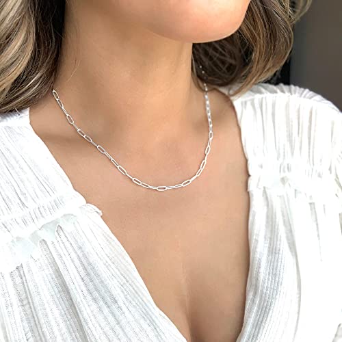 Fermoir en argent 925 sur chaîne de trombone pour un cadeau - 3