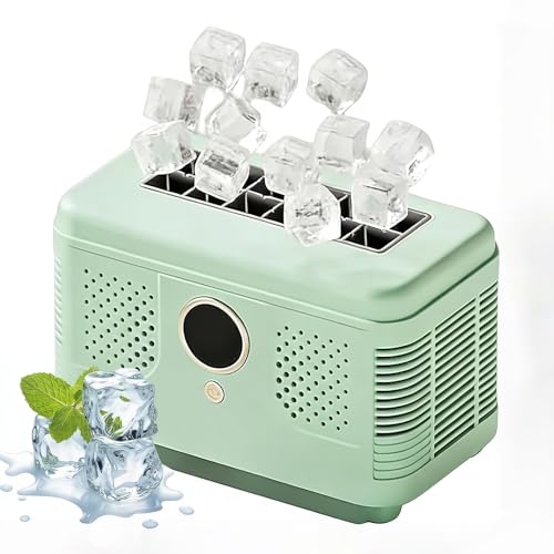 Mini Fabricadora Portátil de Hielo 12 Cubos Verde miniatura 1